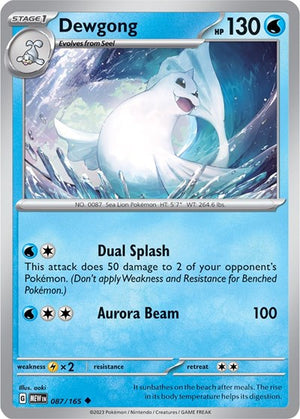 Pokemon TCG - SV: Scarlet & Violet 151 - Dewgong - 087/165