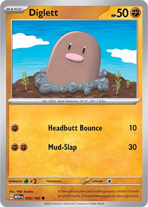 Pokemon TCG - SV: Scarlet & Violet 151 - Diglett - 050/165