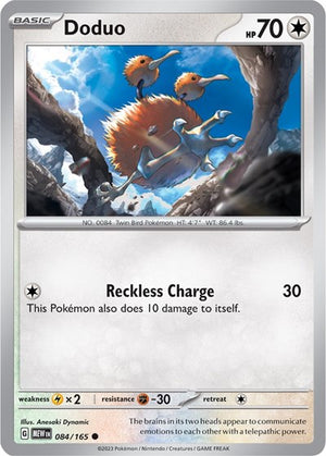 Pokemon TCG - SV: Scarlet & Violet 151 - Doduo - 084/165 - Reverse Holofoil
