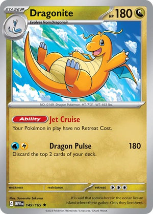 Pokemon TCG - SV: Scarlet & Violet 151 - Dragonite - 149/165 - Reverse Holofoil
