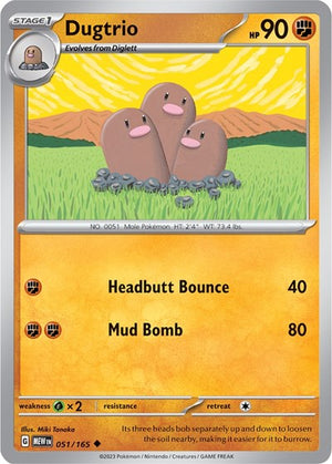 Pokemon TCG - SV: Scarlet & Violet 151 - Dugtrio - 051/165