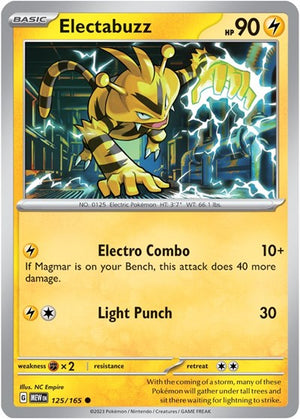Pokemon TCG - SV: Scarlet & Violet 151 - Electabuzz - 125/165 - Reverse Holofoil