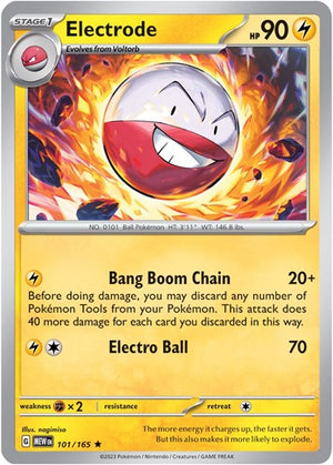 Pokemon TCG - SV: Scarlet & Violet 151 - Electrode - 101/165 - Reverse Holofoil
