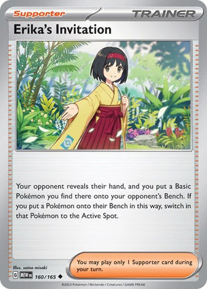 Pokemon TCG - SV: Scarlet & Violet 151 - Erika's Invitation - 160/165