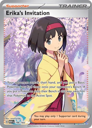 Pokemon TCG - SV: Scarlet & Violet 151 - Erika's Invitation - 196/165 - Holofoil