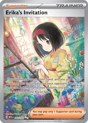 Pokemon TCG - SV: Scarlet & Violet 151 - Erika's Invitation - 203/165 - Holofoil