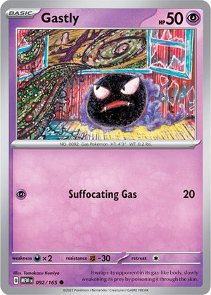 Pokemon TCG - SV: Scarlet & Violet 151 - Gastly - 092/165