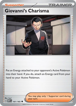 Pokemon TCG - SV: Scarlet & Violet 151 - Giovanni's Charisma - 161/165