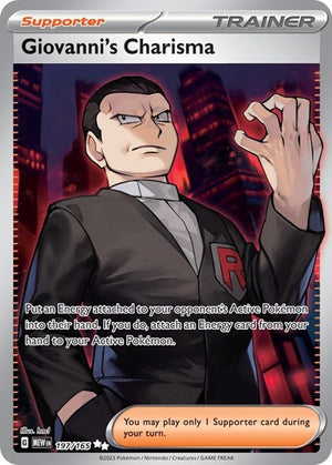 Pokemon TCG - SV: Scarlet & Violet 151 - Giovanni's Charisma - 197/165 - Holofoil