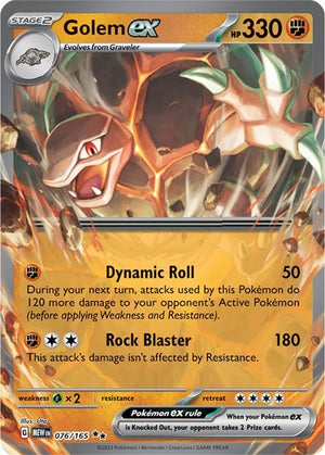 Pokemon TCG - SV: Scarlet & Violet 151 - Golem ex - 076/165 - Holofoil
