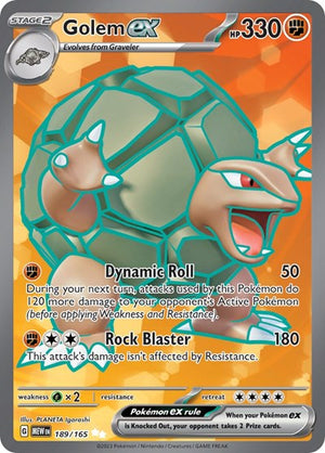 Pokemon TCG - SV: Scarlet & Violet 151 - Golem ex - 189/165 - Holofoil