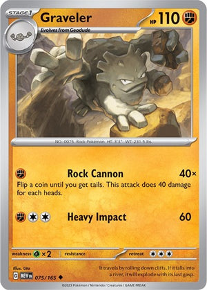 Pokemon TCG - SV: Scarlet & Violet 151 - Graveler - 075/165