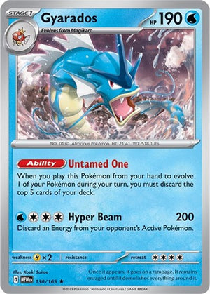 Pokemon TCG - SV: Scarlet & Violet 151 - Gyarados - 130/165 - Reverse Holofoil