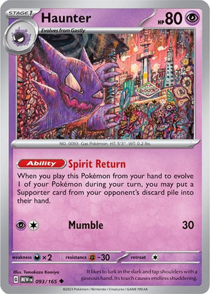 Pokemon TCG - SV: Scarlet & Violet 151 - Haunter - 093/165