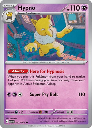 Pokemon TCG - SV: Scarlet & Violet 151 - Hypno - 097/165