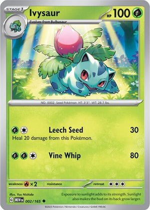 Pokemon TCG - SV: Scarlet & Violet 151 - Ivysaur - 002/165 - Reverse Holofoil