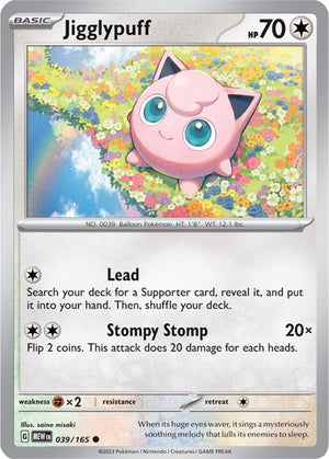 Pokemon TCG - SV: Scarlet & Violet 151 - Jigglypuff - 039/165 - Reverse Holofoil