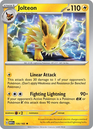 Pokemon TCG - SV: Scarlet & Violet 151 - Jolteon - 135/165 - Reverse Holofoil