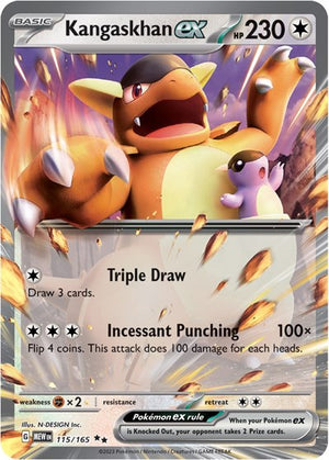 Pokemon TCG - SV: Scarlet & Violet 151 - Kangaskhan ex - 115/165 - Holofoil