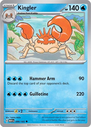 Pokemon TCG - SV: Scarlet & Violet 151 - Kingler - 099/165