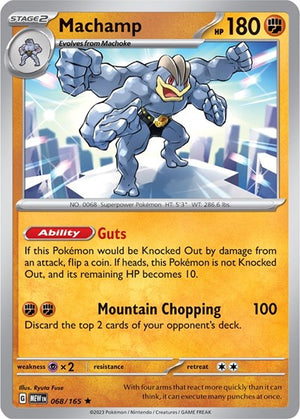 Pokemon TCG - SV: Scarlet & Violet 151 - Machamp - 068/165 - Reverse Holofoil
