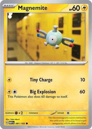 Pokemon TCG - SV: Scarlet & Violet 151 - Magnemite - 081/165 - Reverse Holofoil