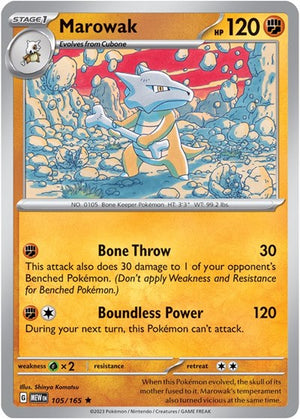 Pokemon TCG - SV: Scarlet & Violet 151 - Marowak - 105/165 - Holofoil