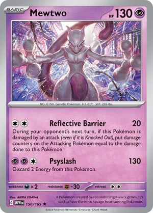 Pokemon TCG - SV: Scarlet & Violet 151 - Mewtwo - 150/165 - Reverse Holofoil