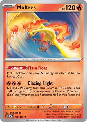 Pokemon TCG - SV: Scarlet & Violet 151 - Moltres - 146/165 - Reverse Holofoil