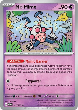Pokemon TCG - SV: Scarlet & Violet 151 - Mr. Mime - 122/165 - Holofoil