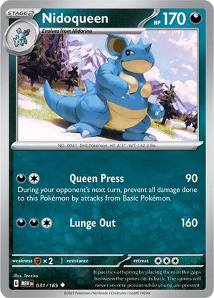 Pokemon TCG - SV: Scarlet & Violet 151 - Nidoqueen - 031/165 - Reverse Holofoil