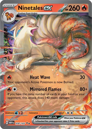 Pokemon TCG - SV: Scarlet & Violet 151 - Ninetales ex - 038/165 - Holofoil