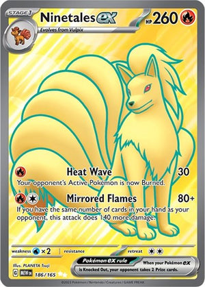 Pokemon TCG - SV: Scarlet & Violet 151 - Ninetales ex - 186/165 - Holofoil