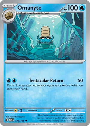Pokemon TCG - SV: Scarlet & Violet 151 - Omanyte - 138/165