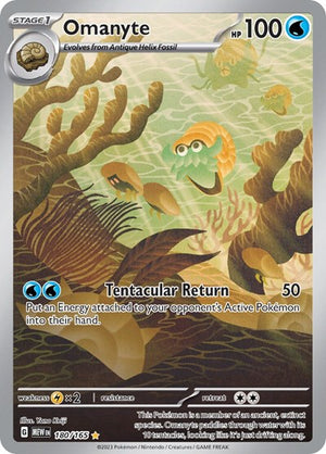 Pokemon TCG - SV: Scarlet & Violet 151 - Omanyte - 180/165 - Holofoil