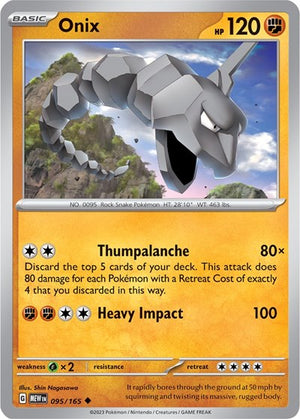 Pokemon TCG - SV: Scarlet & Violet 151 - Onix - 095/165 - Reverse Holofoil