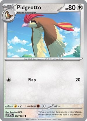 Pokemon TCG - SV: Scarlet & Violet 151 - Pidgeotto - 017/165 - Reverse Holofoil - Playset (4x)