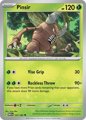Pokemon TCG - SV: Scarlet & Violet 151 - Pinsir - 127/165