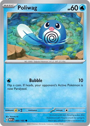 Pokemon TCG - SV: Scarlet & Violet 151 - Poliwag - 060/165 - Reverse Holofoil