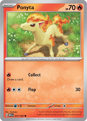 Pokemon TCG - SV: Scarlet & Violet 151 - Ponyta - 077/165 - Reverse Holofoil