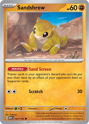 Pokemon TCG - SV: Scarlet & Violet 151 - Sandshrew - 027/165
