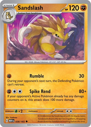 Pokemon TCG - SV: Scarlet & Violet 151 - Sandslash - 028/165