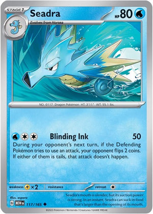Pokemon TCG - SV: Scarlet & Violet 151 - Seadra - 117/165 - Reverse Holofoil