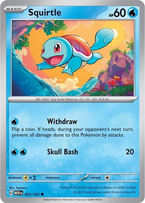 Pokemon TCG - SV: Scarlet & Violet 151 - Squirtle - 007/165 - Reverse Holofoil