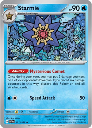 Pokemon TCG - SV: Scarlet & Violet 151 - Starmie - 121/165 - Reverse Holofoil