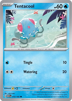 Pokemon TCG - SV: Scarlet & Violet 151 - Tentacool - 072/165 - Reverse Holofoil