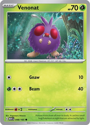 Pokemon TCG - SV: Scarlet & Violet 151 - Venonat - 048/165 - Reverse Holofoil