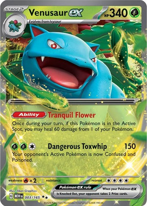 Pokemon TCG - SV: Scarlet & Violet 151 - Venusaur ex - 003/165 - Holofoil
