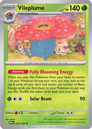 Pokemon TCG - SV: Scarlet & Violet 151 - Vileplume - 045/165 - Holofoil