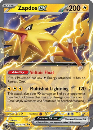 Pokemon TCG - SV: Scarlet & Violet 151 - Zapdos ex - 145/165 - Holofoil